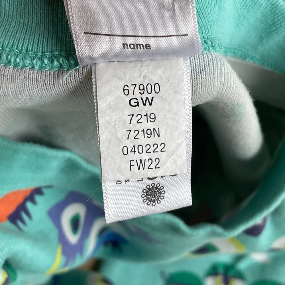 Hanna‎ Andersson X Disney Monsters Inc. Organic Long John PJs Pajamas Set - 3T